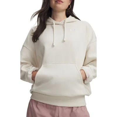 Under Armour Rival Fleece Oversized Hoodie In White