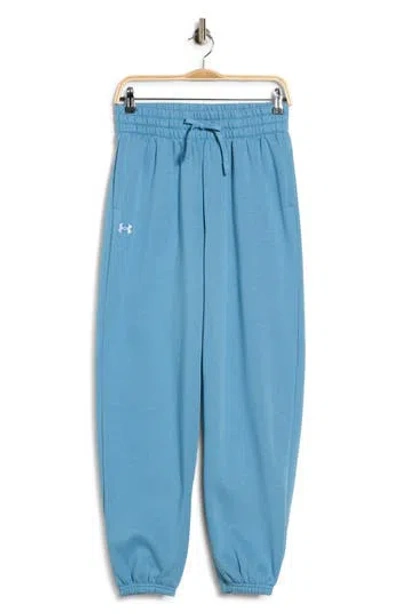 Under Armour Rival Fleece Oversized Joggers In Blue Smoke