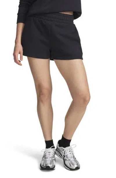 Under Armour Rival Fleece Shorts In Black