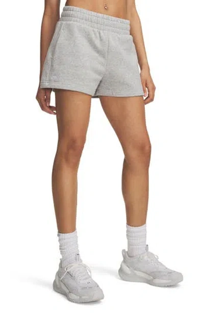 Under Armour Rival Fleece Shorts In Gray