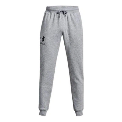 Under Armour Rival Graphic Fleece Pants 'grey' In Gray