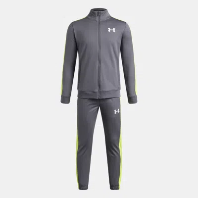 Under Armour Kids' Rival Knit Boys' Tracksuit Castlerock In Grey