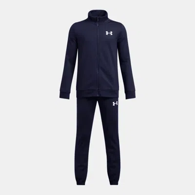 Under Armour Kids' Rival Knit Boys' Tracksuit Midnight Navy In Blue
