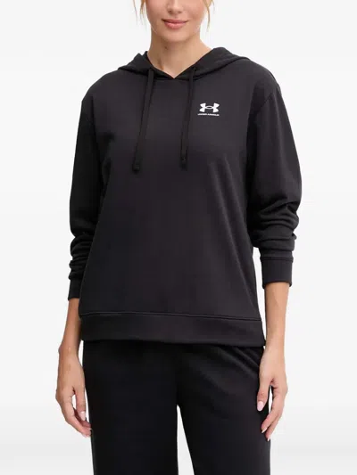 Under Armour Rival Logo Hoodie In Blue