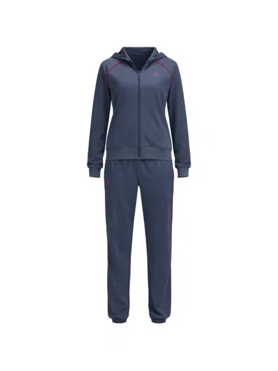 Under Armour Rival Piped-trim Tracksuit In Blue