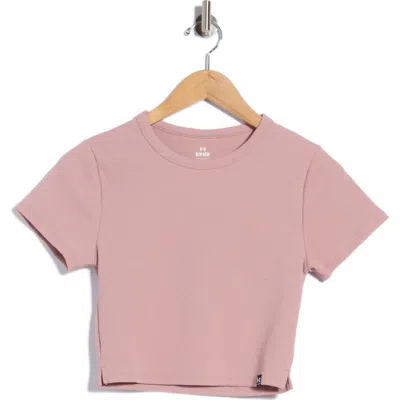 Under Armour Rival Rib Performance Cropped T-shirt In Pink