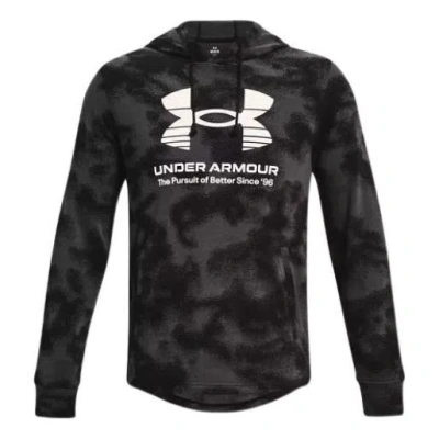 Under Armour Rival Terry Hoodie 'grey White' In Black