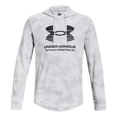 Under Armour Rival Terry Hoodie 'white Grey' In Gray