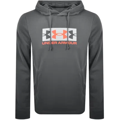 Under Armour Rival Terry Logo Hoodie Grey In Gray