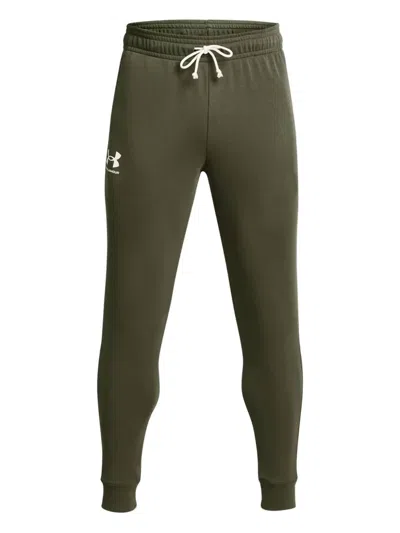 Under Armour Rival Terry Track Pants In Green