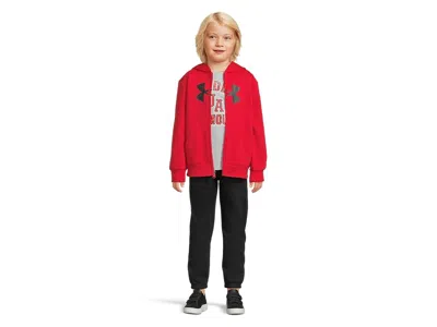 Under Armour Rival Three-piece Hoodie Set (little Kid/big Kid) Boy's Workout Red : 5 Little Kid, Cotton/polyester
