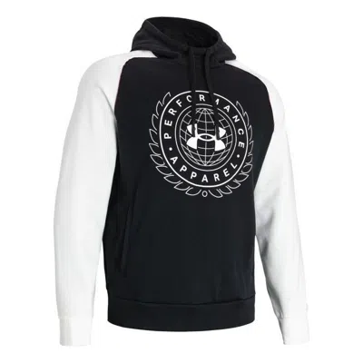 Under Armour Rival Varsity Fleece Hoodie 'black White' In Multi