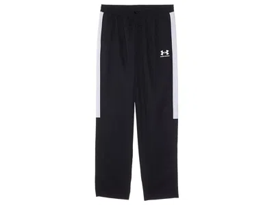 Under Armour Rival Woven Pants (big Kids) Boy's Clothing Black/white/white : Xs (7 Big Kid), Polyester