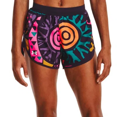 Under Armour Run In Peace Short In Tux Purple Reflective In Multi