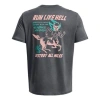 Under Armour Run Like Hell Graphic T-shirt 'pitch Grey' In Gray