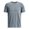 Under Armour Rush Seamless Legacy T-shirt 'grey Blue' In Gray