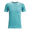 Under Armour Rush Seamless T-shirt 'aqua' In Blue