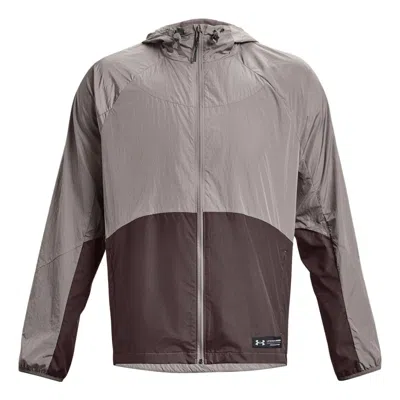 Under Armour Rush Woven Full-zip Jacket 'taupe Brown' In Multi