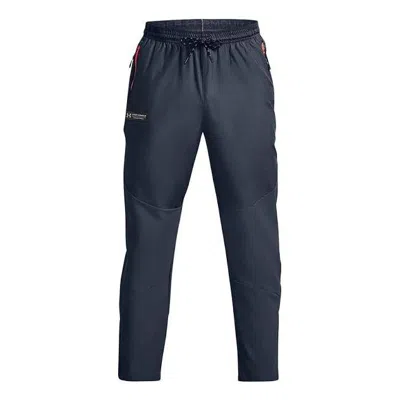 Under Armour Rush Woven Pants 'dark Grey' In Blue