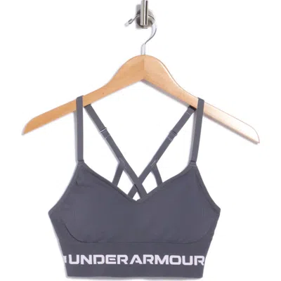 Under Armour Seamless Low Longline Sports Bra In Blue