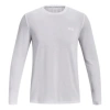 Under Armour Seamless Stride Long Sleeve 'white' In Gray