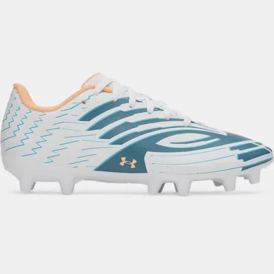 Under Armour Kids' Shadow Club 4 Fg Jr. Boys' Soccer Cleats White