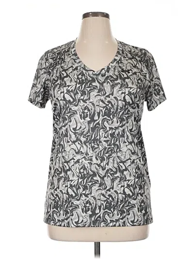 Pre-owned Under Armour Short Sleeve Blouse In Gray