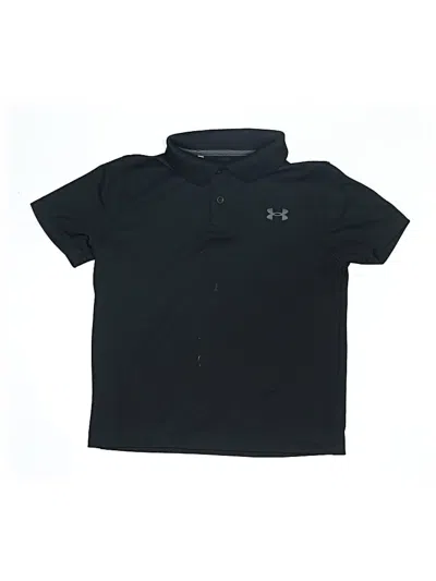 Pre-owned Under Armour Kids' Short Sleeve Button Down Shirt In Black