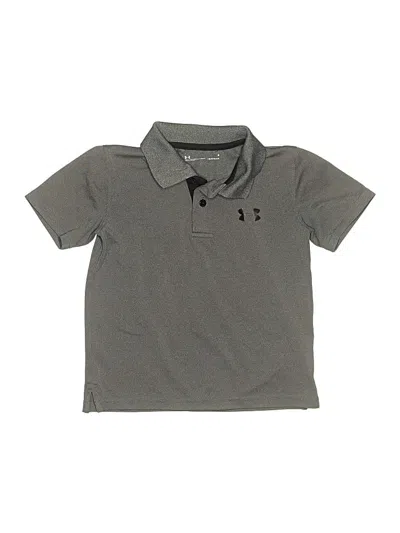 Pre-owned Under Armour Kids' Short Sleeve Button Down Shirt In Gray