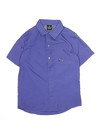 Pre-owned Under Armour Kids' Short Sleeve Button Down Shirt In Purple