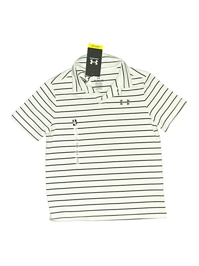 Pre-owned Under Armour Kids' Short Sleeve Button Down Shirt In White