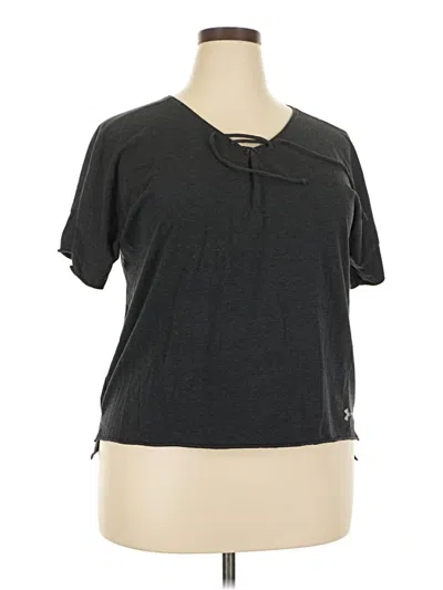 Pre-owned Under Armour Short Sleeve Henley Shirt In Gray