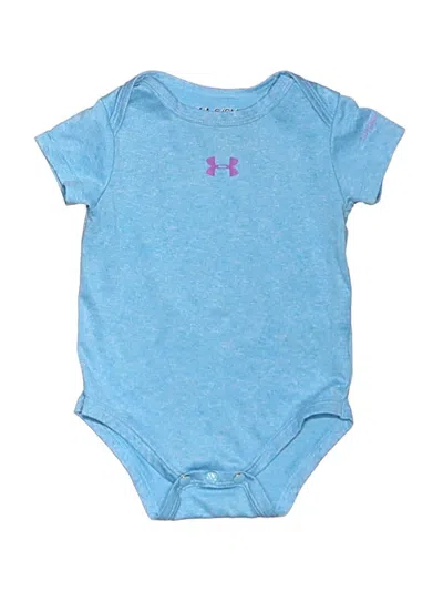 Pre-owned Under Armour Babies' Short Sleeve Onesie In Blue