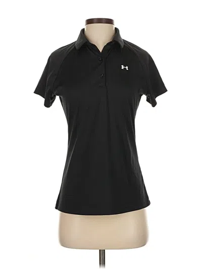 Pre-owned Under Armour Short Sleeve Polo Shirt In Black