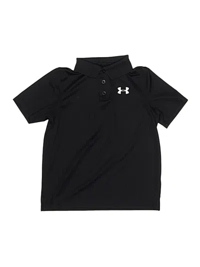 Pre-owned Under Armour Kids' Short Sleeve Polo Shirt In Black