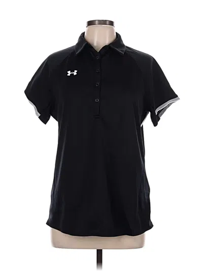 Pre-owned Under Armour Short Sleeve Polo Shirt In Black