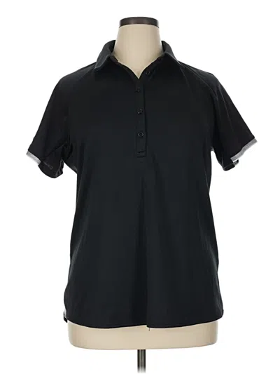 Pre-owned Under Armour Short Sleeve Polo Shirt In Black