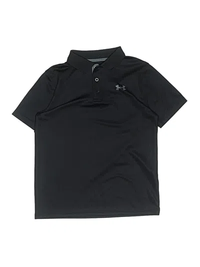 Pre-owned Under Armour Kids' Short Sleeve Polo Shirt In Black