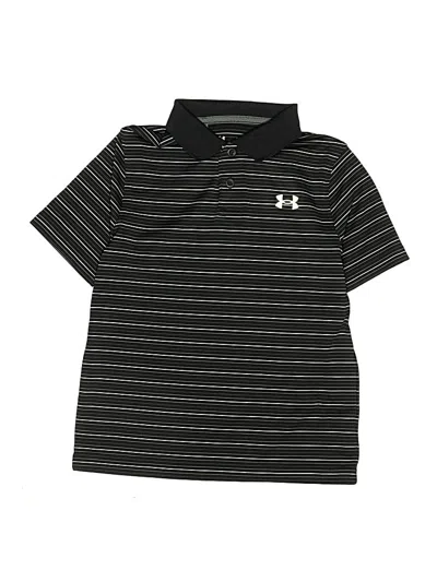Pre-owned Under Armour Kids' Short Sleeve Polo Shirt In Black