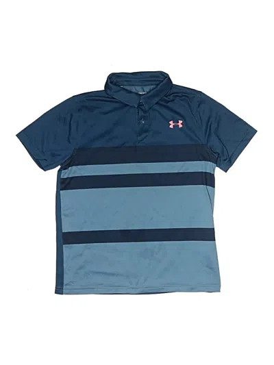 Pre-owned Under Armour Kids' Short Sleeve Polo Shirt In Blue