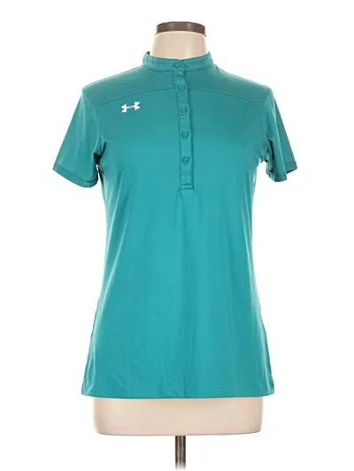 Pre-owned Under Armour Short Sleeve Polo Shirt In Blue