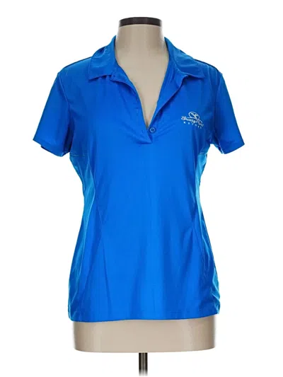 Pre-owned Under Armour Short Sleeve Polo Shirt In Blue