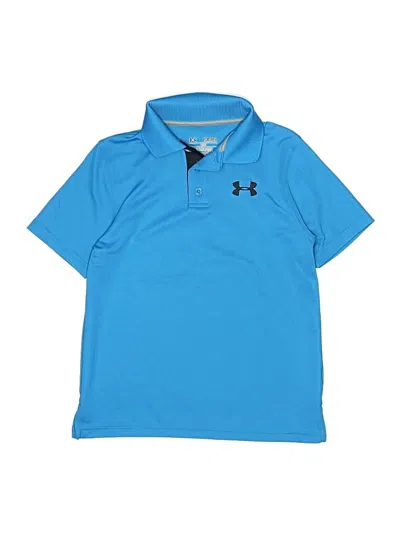 Pre-owned Under Armour Kids' Short Sleeve Polo Shirt In Blue