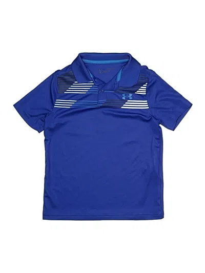 Pre-owned Under Armour Kids' Short Sleeve Polo Shirt In Blue