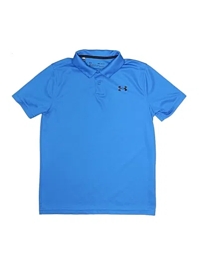 Pre-owned Under Armour Kids' Short Sleeve Polo Shirt In Blue