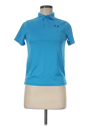 Pre-owned Under Armour Short Sleeve Polo Shirt In Blue