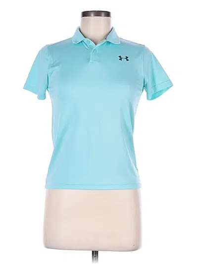 Pre-owned Under Armour Short Sleeve Polo Shirt In Blue