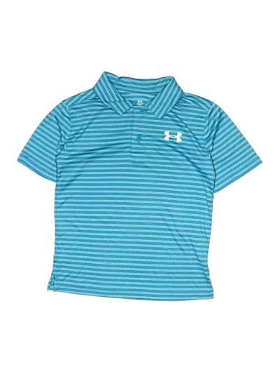 Pre-owned Under Armour Kids' Short Sleeve Polo Shirt In Blue