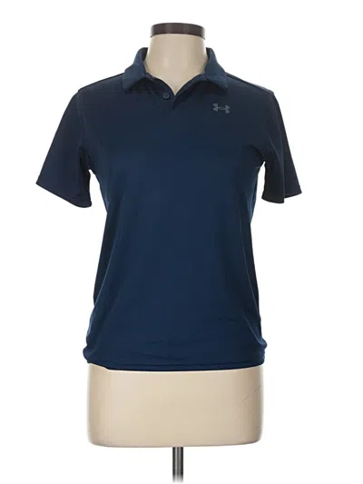 Pre-owned Under Armour Short Sleeve Polo Shirt In Blue