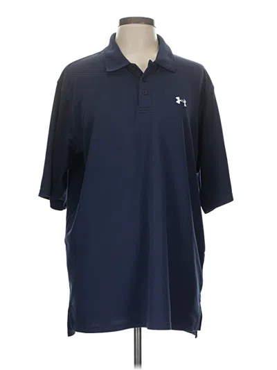 Pre-owned Under Armour Short Sleeve Polo Shirt In Blue